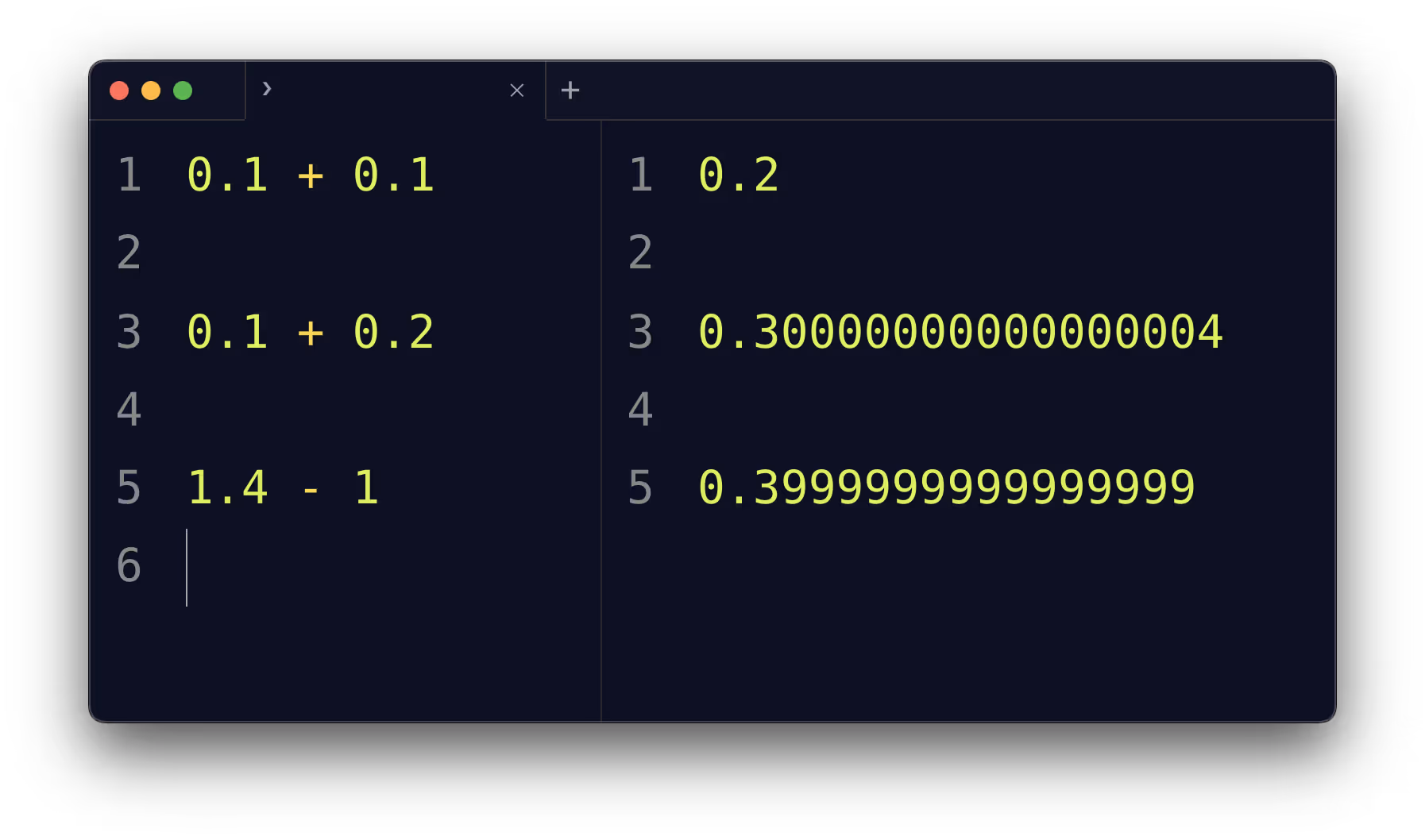 Binary representation of decimal numbers visualization
